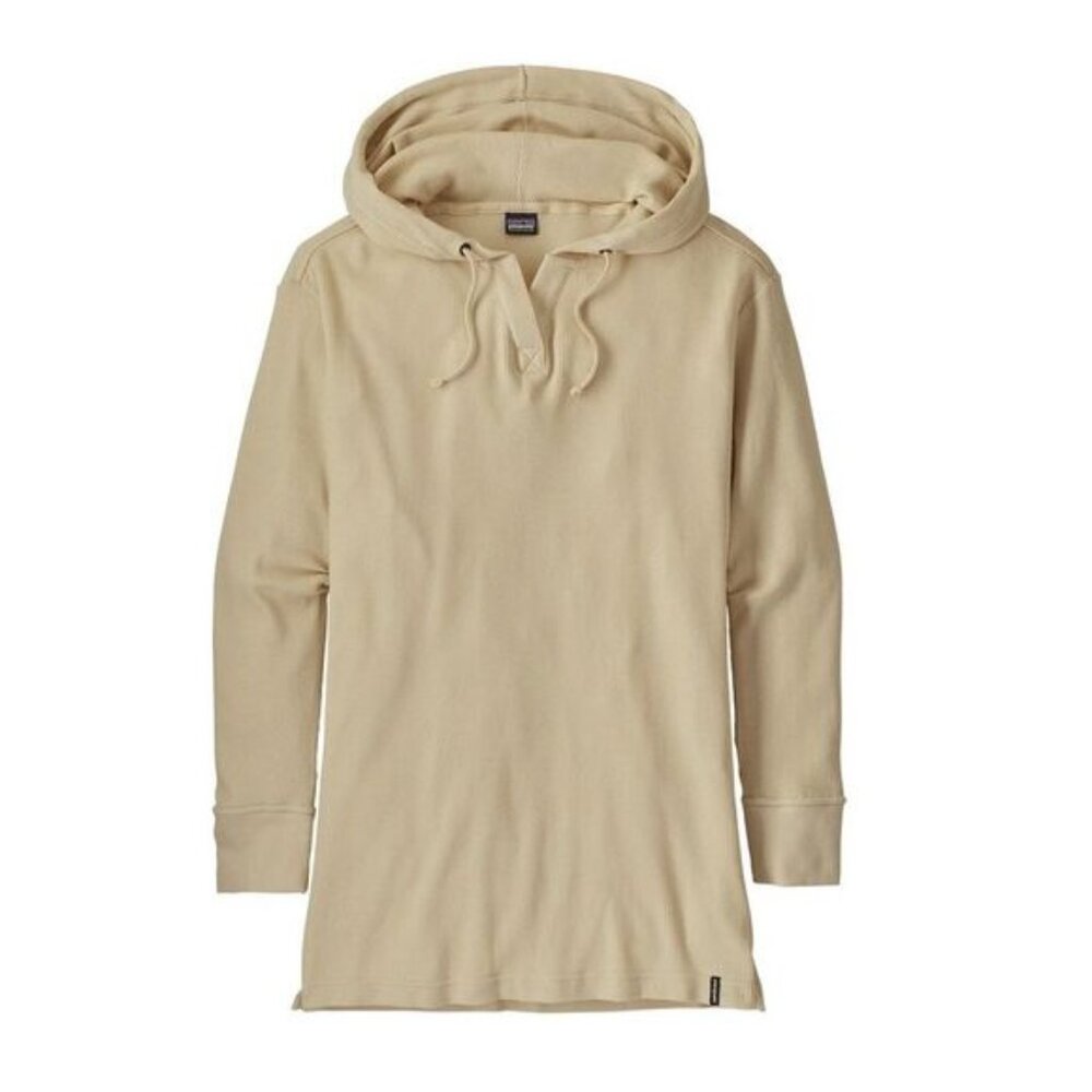 Patagonia Womens Oversized Waffle Hooded Top Oyster White Sz S
